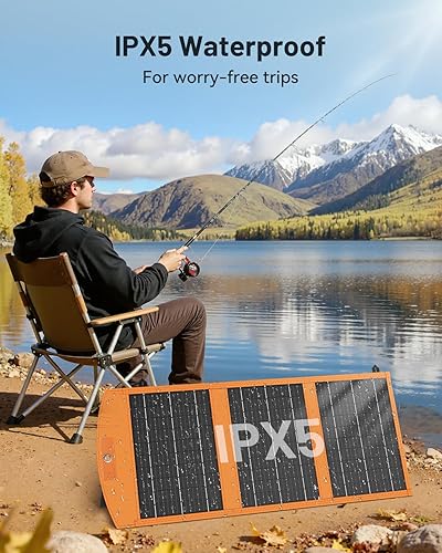 Miniatura 9 de Paneles solares de 30 W portátil plegable cargador solar con 5V USB-A y USB-C carga rápida compatible con iPhone, iPad, Samsung, bancos de energía,