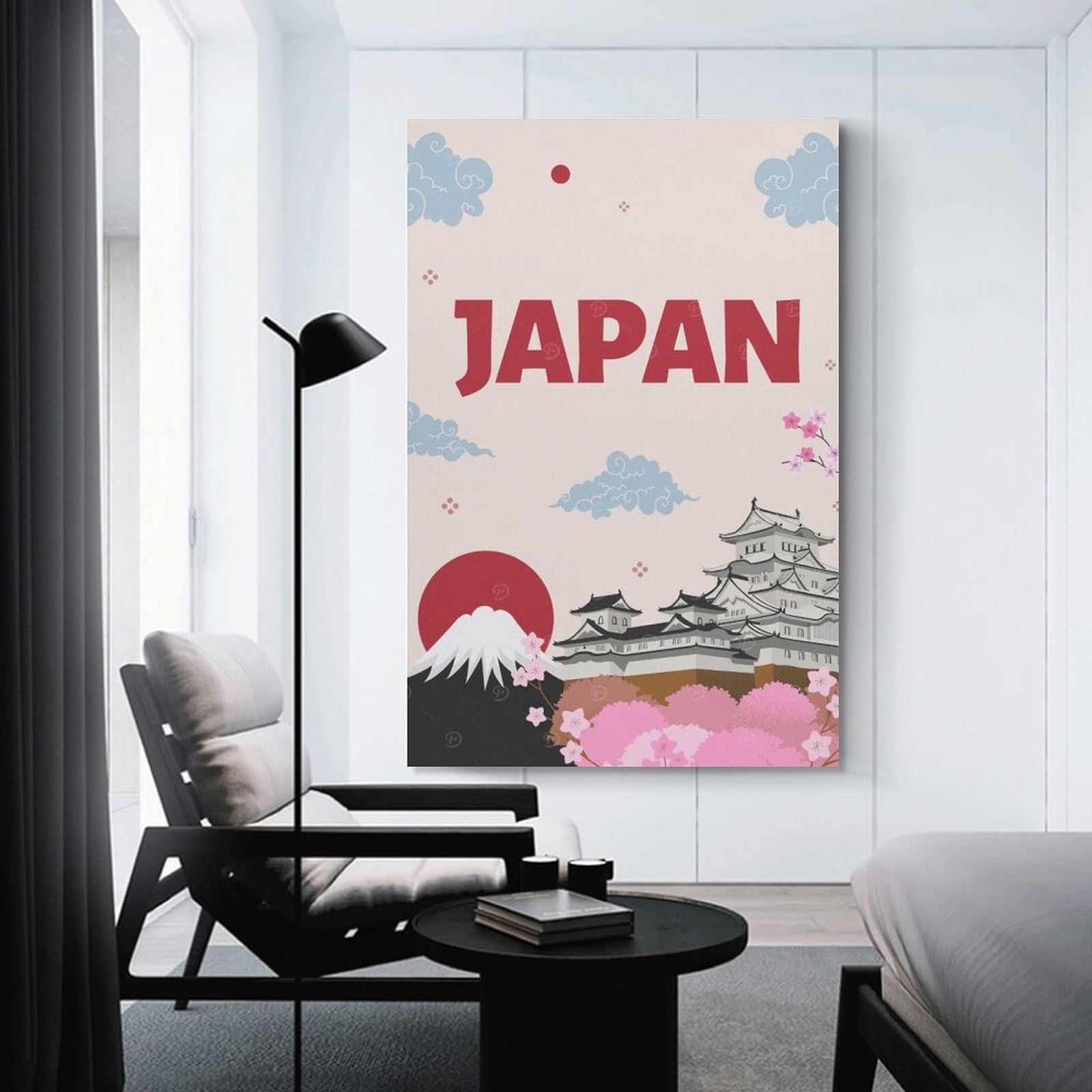 Junmoney Decorative Canvas Print Japan Travel (5), 24x36inch(60x90cm), for Office, Study Or Home Workspace, Decorative Artwork for Productive Spaces