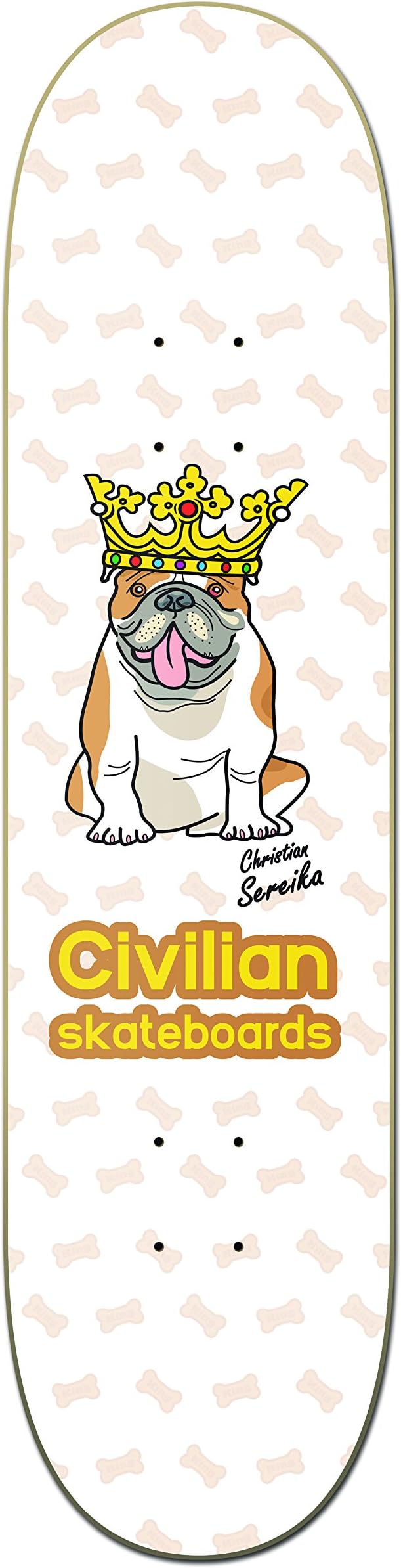 Pro Model/Christian Sereika Bull Dog Skateboard Deck 8.5" Made in California