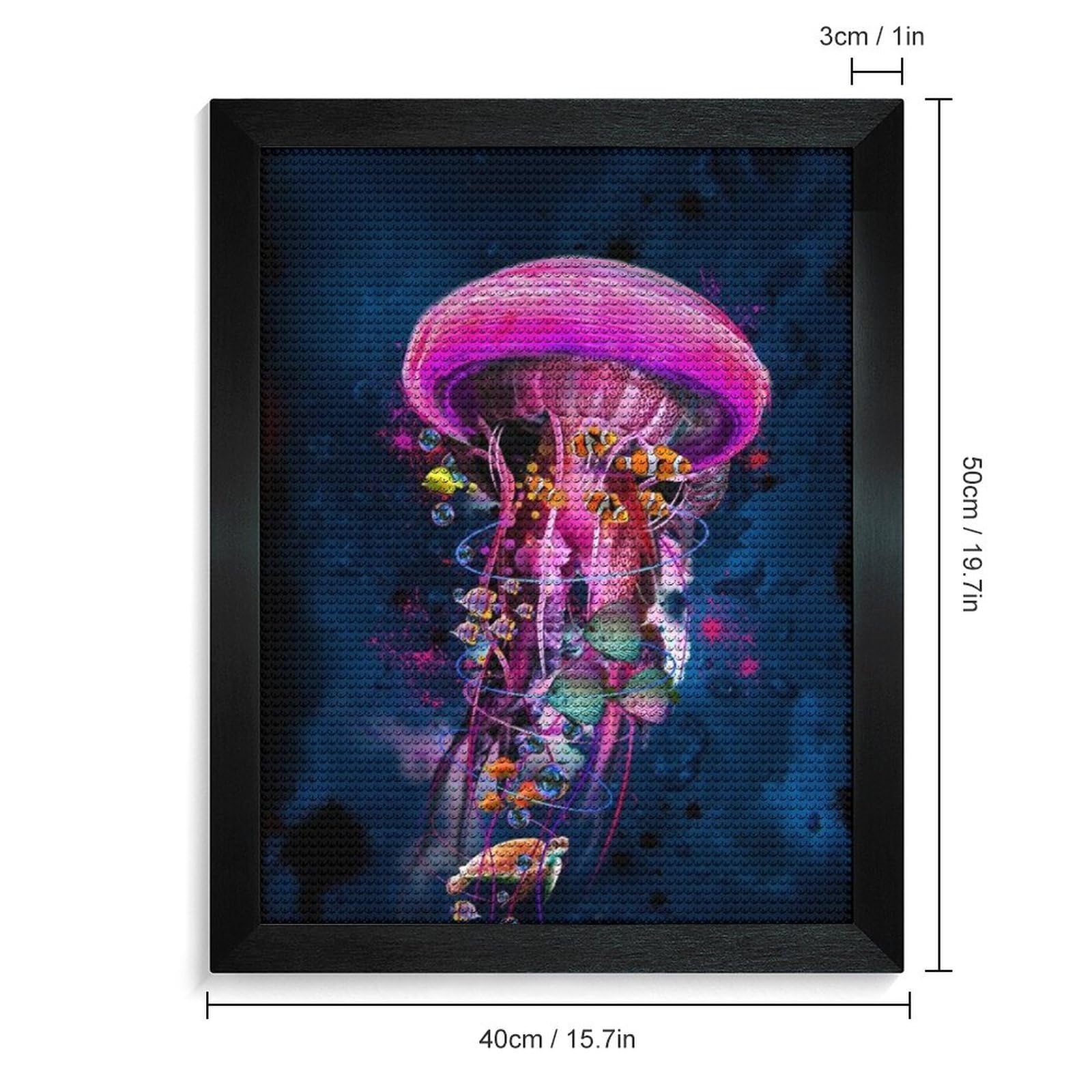 Amazon | ダイヤモンドアート キット 海のピンクのクラゲ 5D モザイク