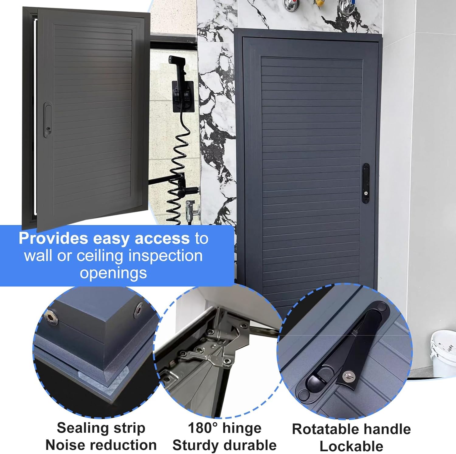 Vent Systems 36"x36" Access Panel - Drywall Wall Electrical Plumbing Cover Plate - Ceiling Wall Mount Inspection Hatch - Metal Crawl Space Door for Home Garage Basement Attic(22x40in/56x102cm)