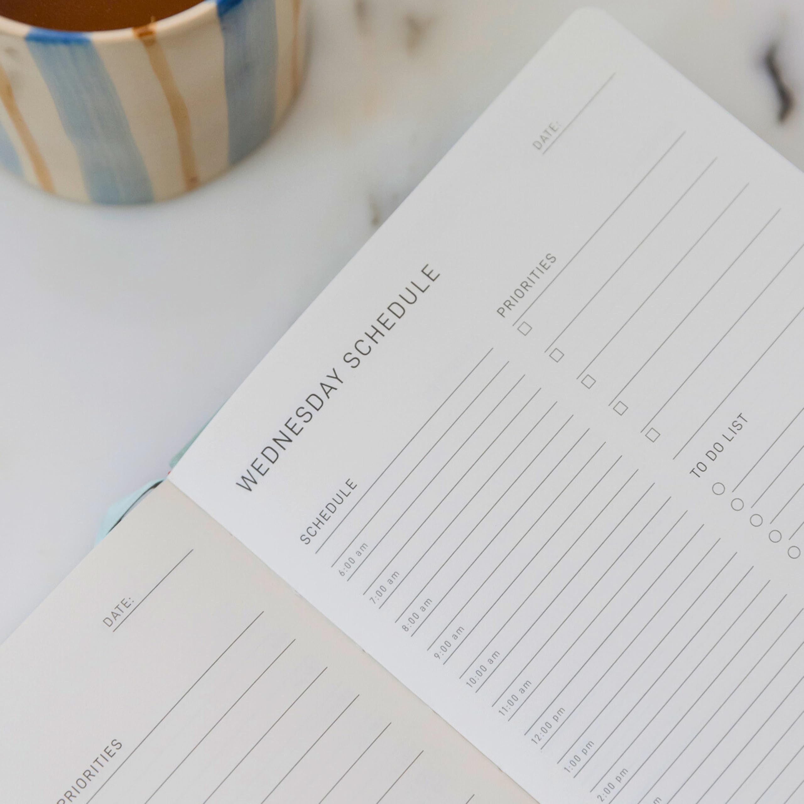 Scribble & Dot® A Daily Planner, Weekly and Monthly Layout, Sea Sage, A5 - Image 3