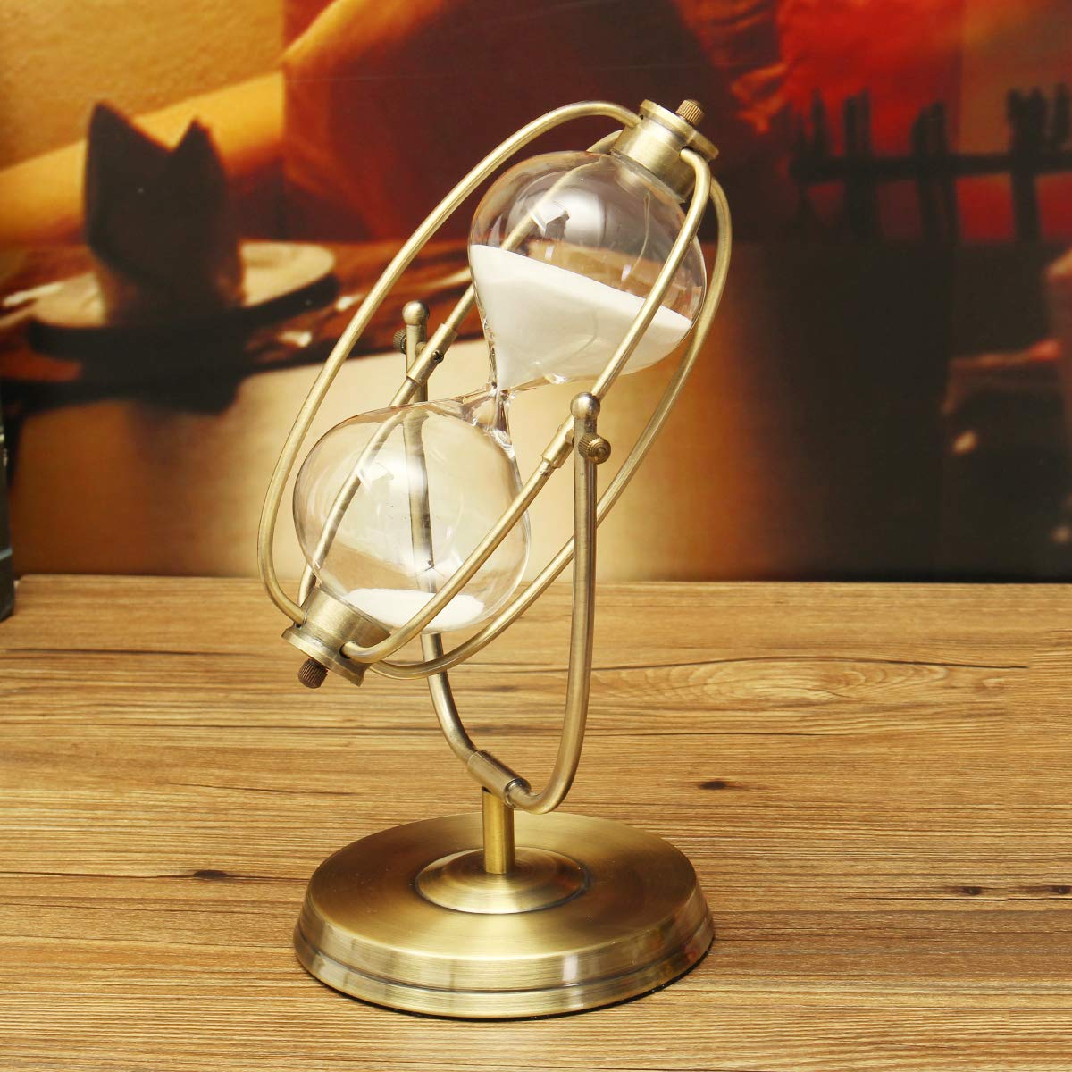 MJJEsports 30 Minutos Rolating Sand Reloj De Arena Sandglass Arena Reloj Temporizador De La Habitación De Casa Decoraciones Regalo