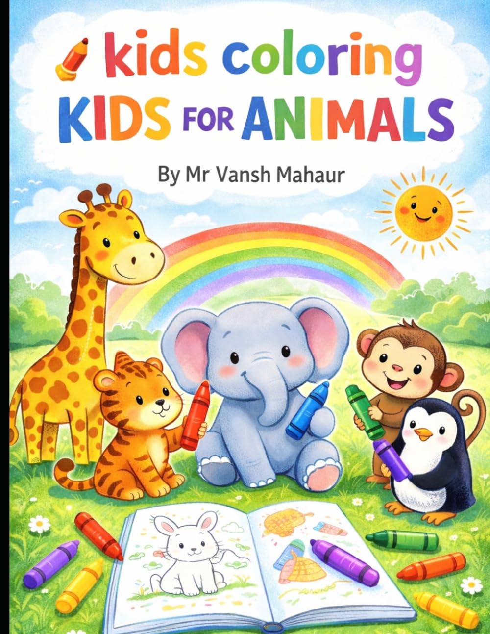 Animal Coloring Book for Toddlers: Simple & Cute Designs for Ages 3–6