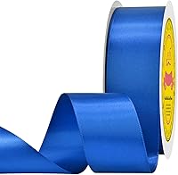 Vista 262 de Cinta de satén plateada de doble cara de 1-1/2 pulgadas x 50 yardas, cinta plateada de poliéster para envolver regalos, muy adecuada para bodas