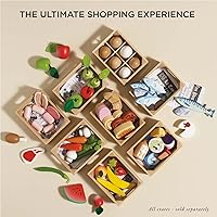 Vista 5 de Le Toy Van - Cesta de Panadero de Madera Educativa del Mercado Honeybee Comida de Juego de Madera Comida de Tienda de Juego de Supermercado