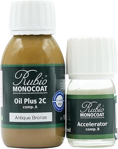 Miniatura 167 de Rubio Monocoat Mancha y Acabado para Madera 59 m² - Blanco Algodón Aceite de Lino Ecológico de Secado Rápido Plus 2C para Uso en Interiores