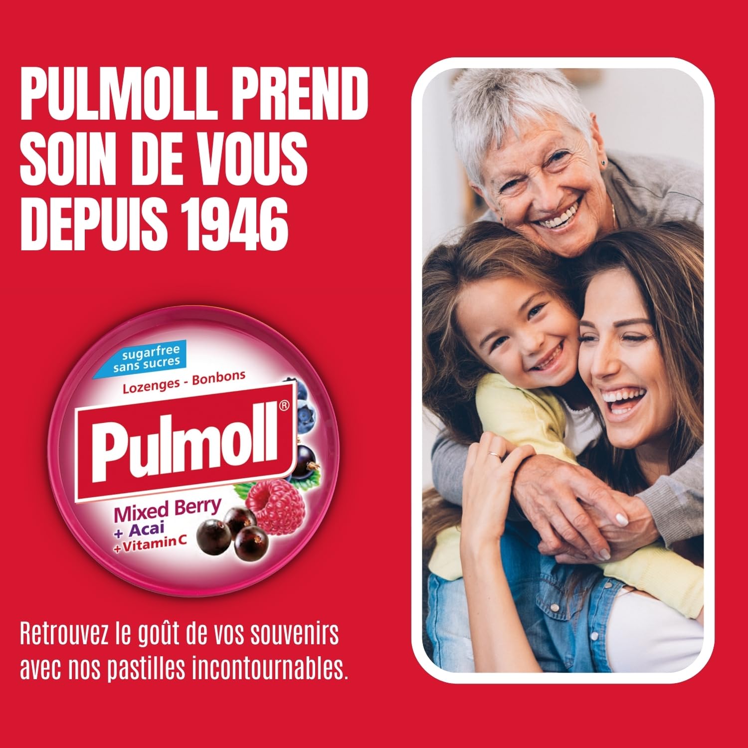 Barquette Pulmoll x10 | Format économique | Depuis 1946 (Fruits rouges)