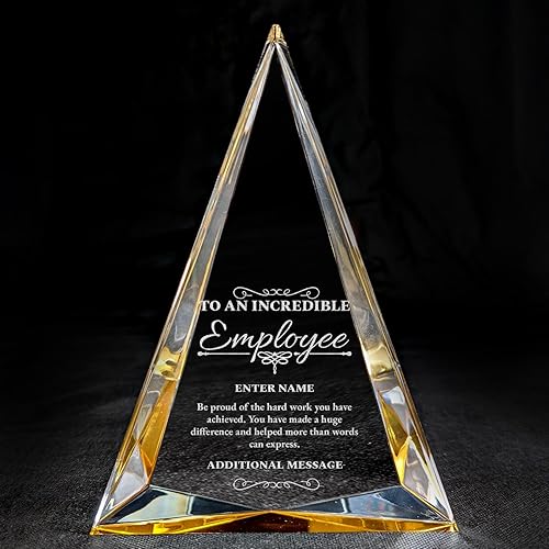 Miniatura 11 de Premio personalizado grabado con láser, diseño grabado con láser, agradecimiento, añade tu propio texto, incluye caja de regalo, premio al empleado