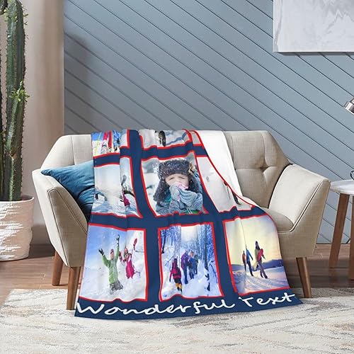 Miniatura 7 de mamz Manta personalizada con texto fotográfico, manta personalizada con imagen para bebé, madre, padre, adultos, amigos, amantes, perros, mascotas,