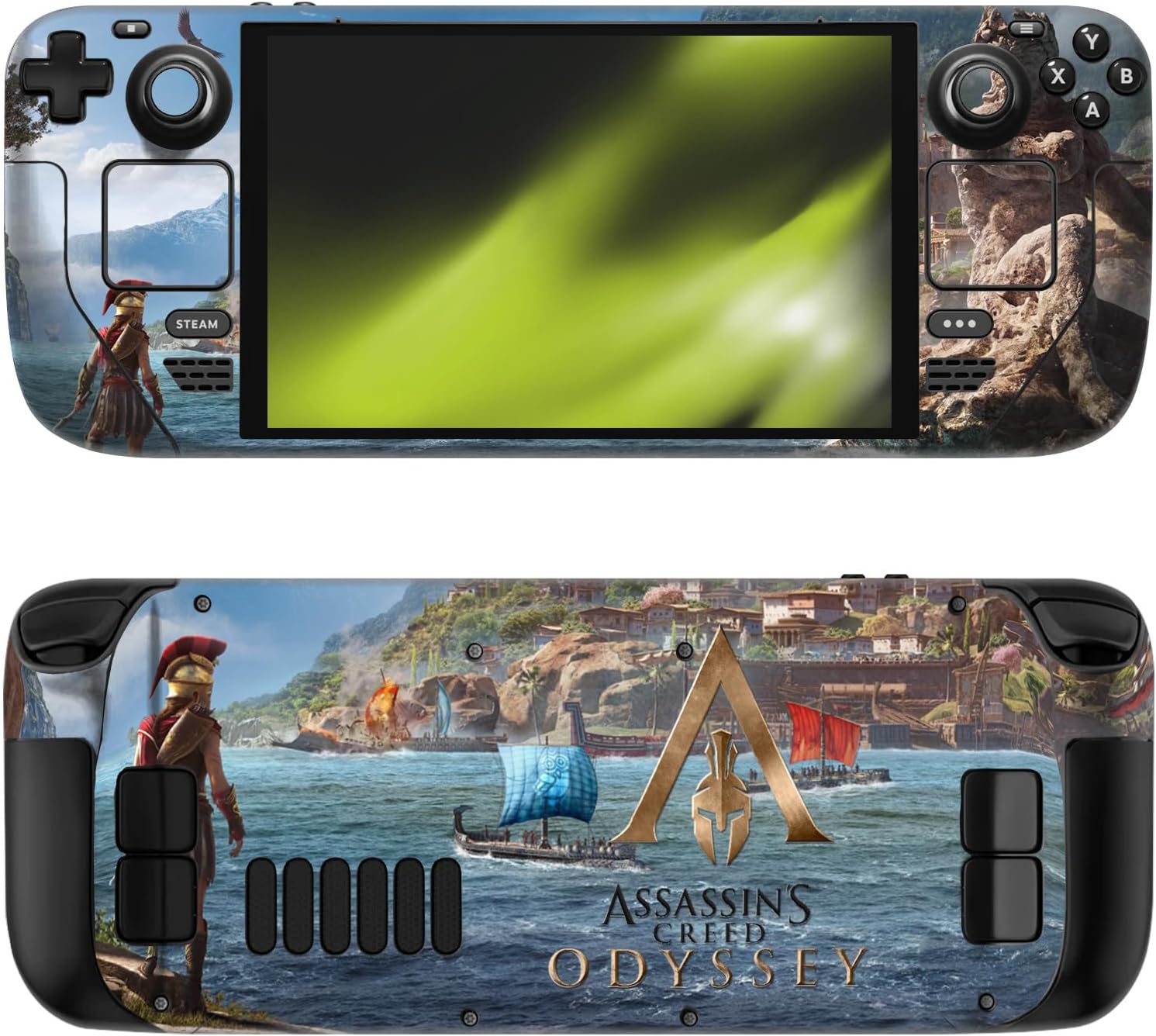 Head Case Designs Officially Licensed Assassin's Creed Odyssey Artwork Crest & Broken Spear Vinyl Sticker Skin Decal Cover Compatible with Steam Deck OLED