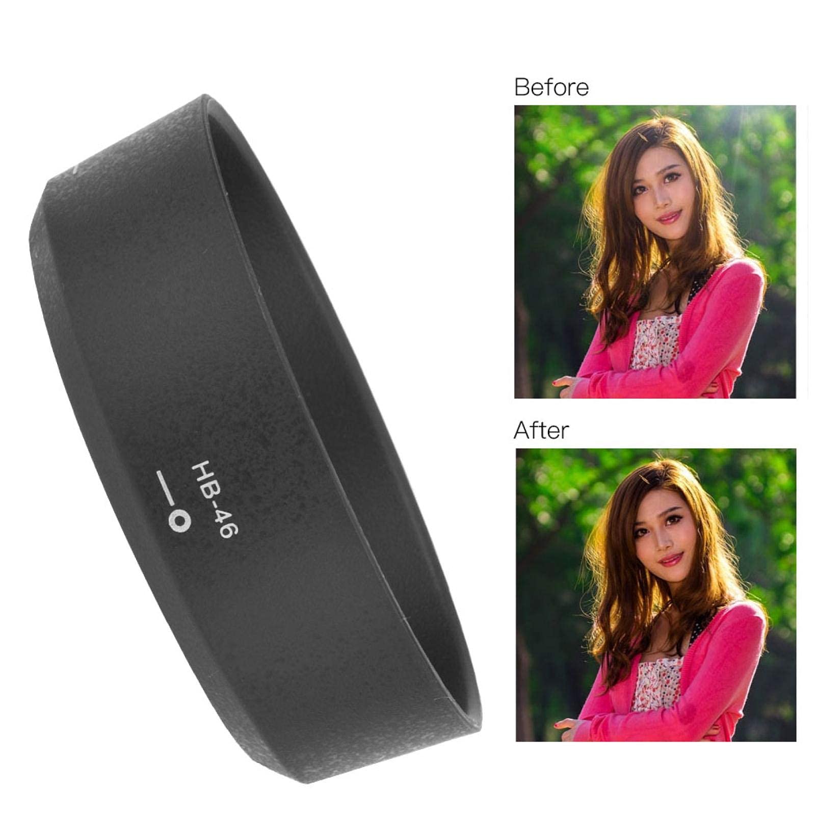 Amazon | レンズフード、リバーシブルデザインブラックHB-46 BS