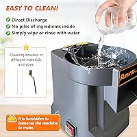 Vista 4 de Procesador de Alimentos Comercial Eléctrico Anatole para Vegetales con 3 Cuchillas de Acero Inoxidable de Alta Capacidad para Zanahoria, Papa