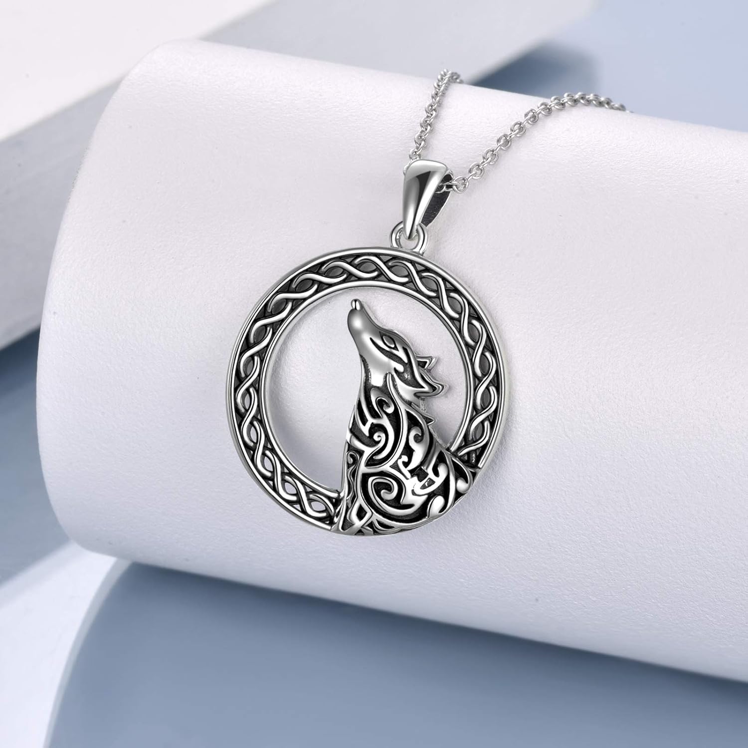wolf necklace womens