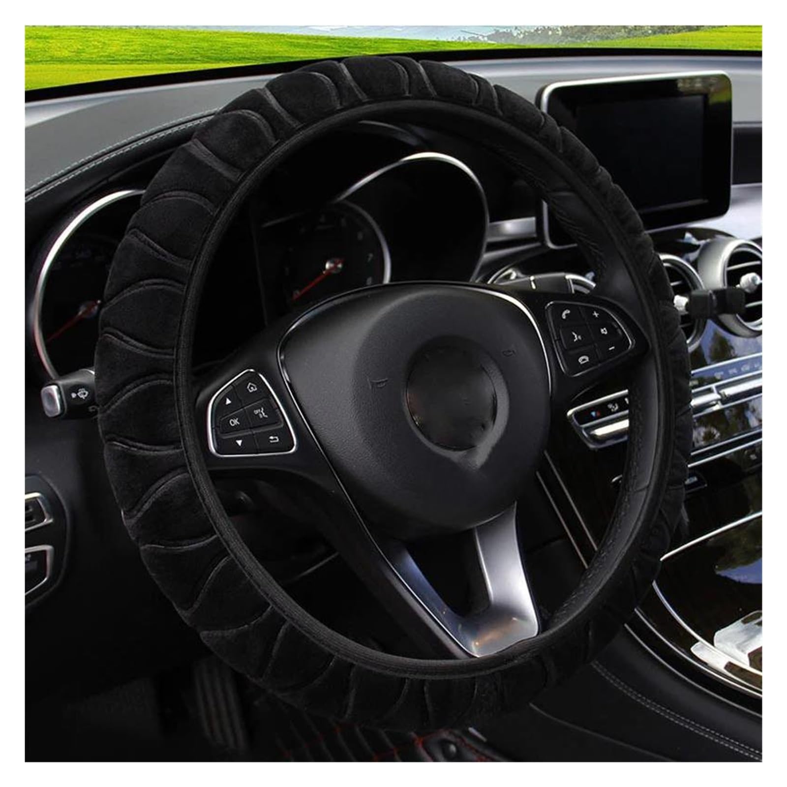 Coprivolante In Pelle Con Strass Per Donna - Universale 38 Cm, Bianco - Foto 7