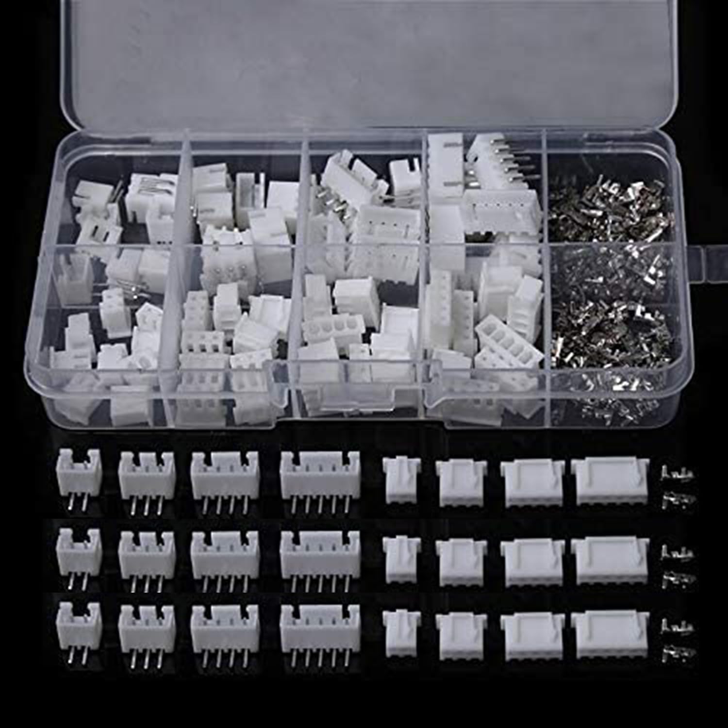 VOGOOPOI 40 Sets 2P 3P 4P 5P Right Angle 2.54mm Pitch