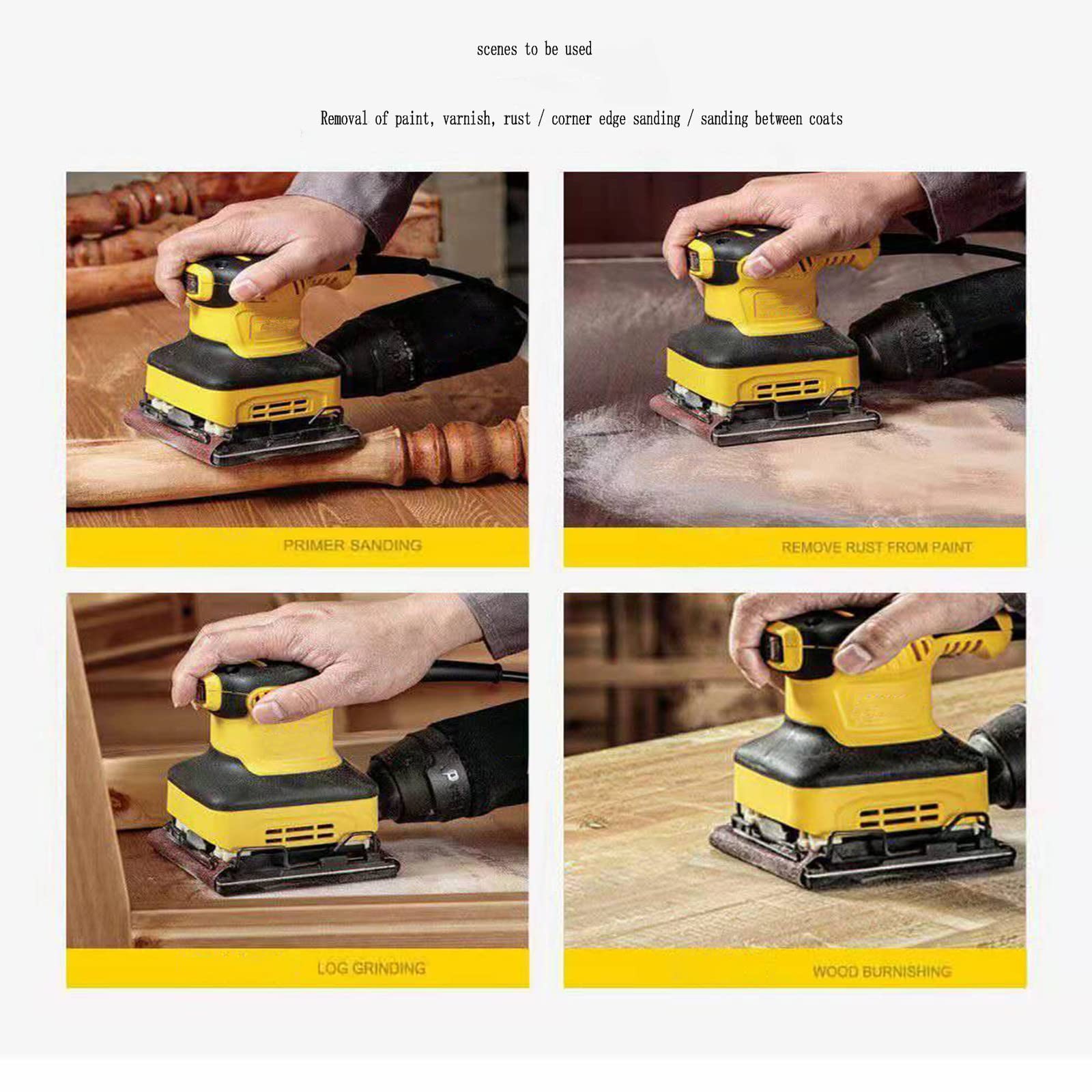 Levigatrice elettrica per legno, smerigliatrice da 16.000 giri/min, con interruttore antipolvere, per mobili, stucco e lucidatura, strumento efficiente per la lavorazione del legno