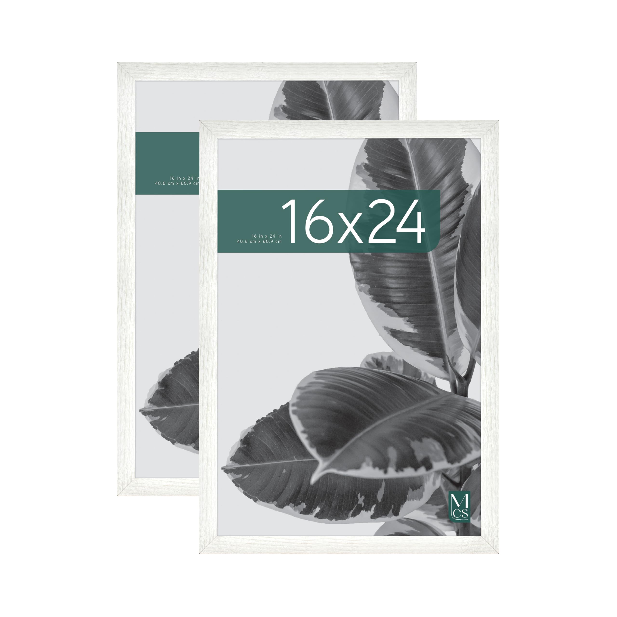 MCS Studio Gallery 16x24 Poster Frame White Woodgrain