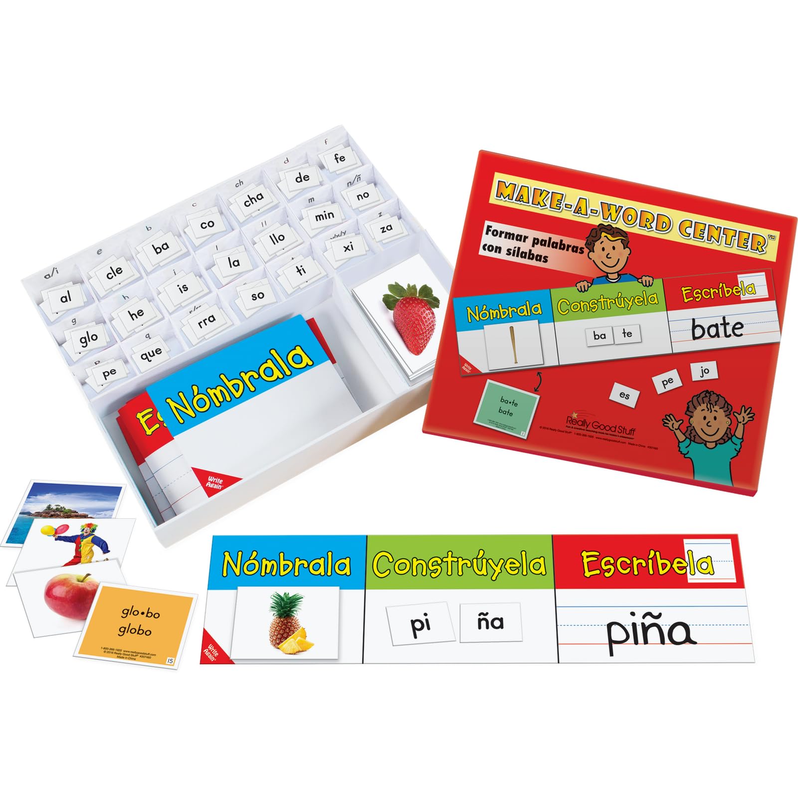 Really Good Stuff Make-A-Word Center - Syllable Practice for Spanish Language (ESL/Bilingual Classroom)