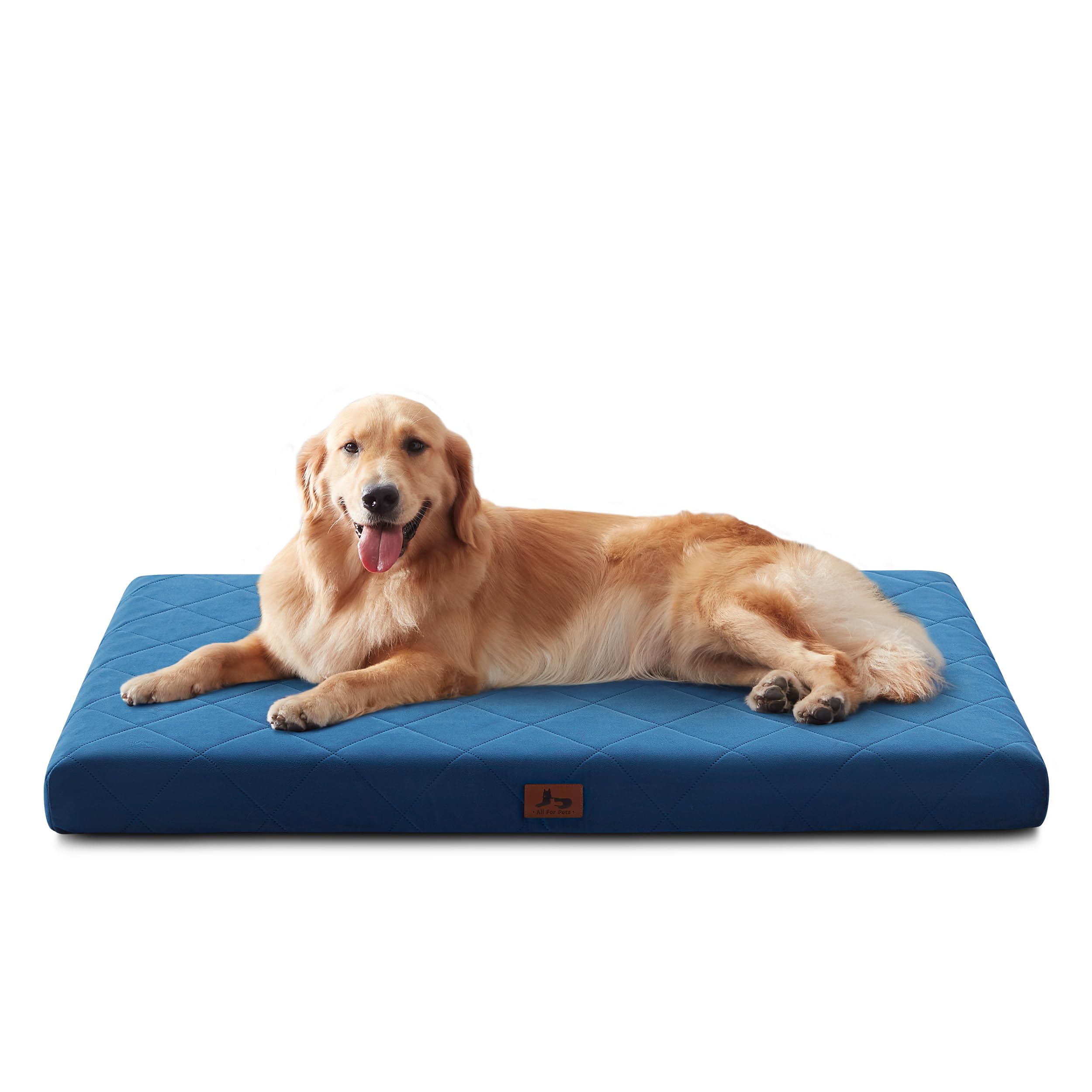 Warmrest Orthopedic XL Dog Bed Mat for Extra Large Dogs, Waterproof Dog Crate Bed with Removable Cover, Washable Pet Bed for Crate, 41"x28"