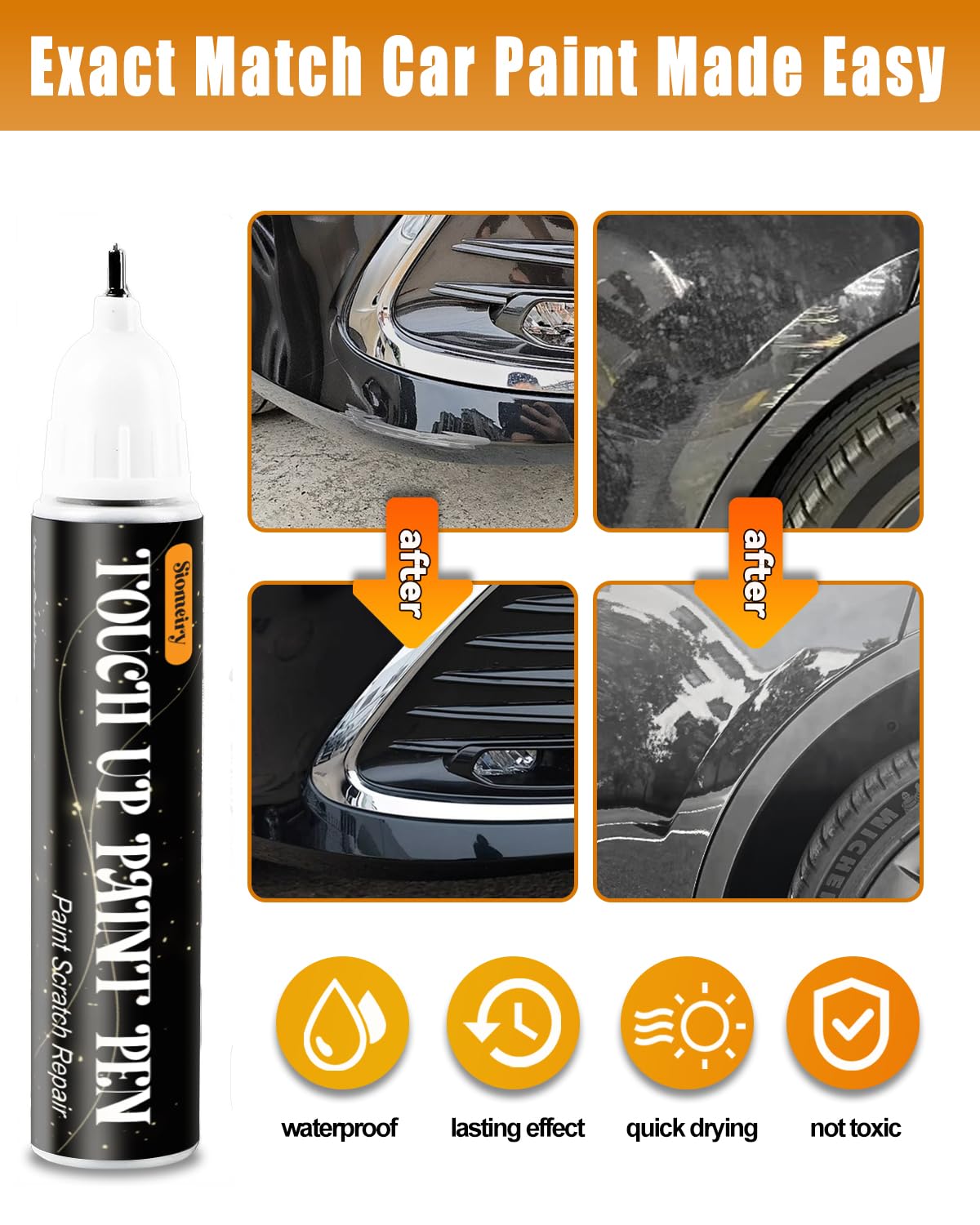 Platinum White Pearl NH-883P Compatible with Honda 2-in-1 Touch Up Paint Pen Ultimate Car Scratch Repair Kit，Quick Fix Rust-Resistant and Long-Lasting Paint Scratch Remover — view 27