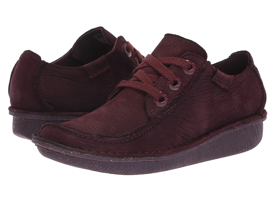 

Clarks Funny Dream (Aubergine Nubuck) Women's Lace up casual Shoes, Brown