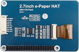 Topiky 2.7inch E-Ink Display, E-Paper Module Black White Two-Color Display Screen Board for Raspberry Pi/A-rduino