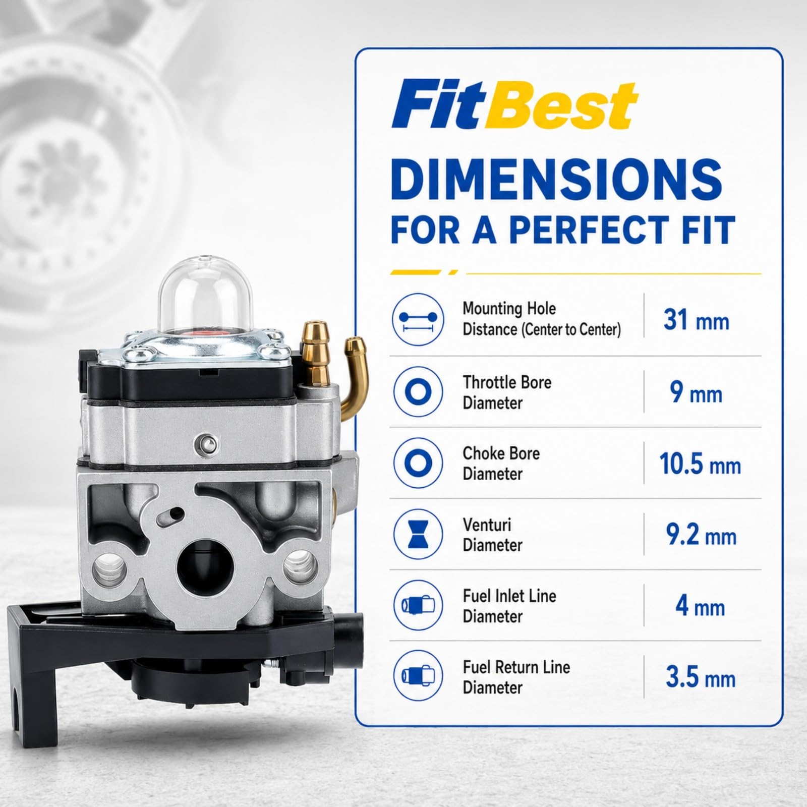 Amazon.com: FitBest GX35 Carburetor Tune-Up Kit, Replaces 16100