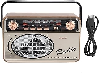 503BT Retro Portable Radio FM/AM/SW Shortwave Radio Transistor with Bluetooth Speaker Rechargeable Battery for U Disk/Memory Card