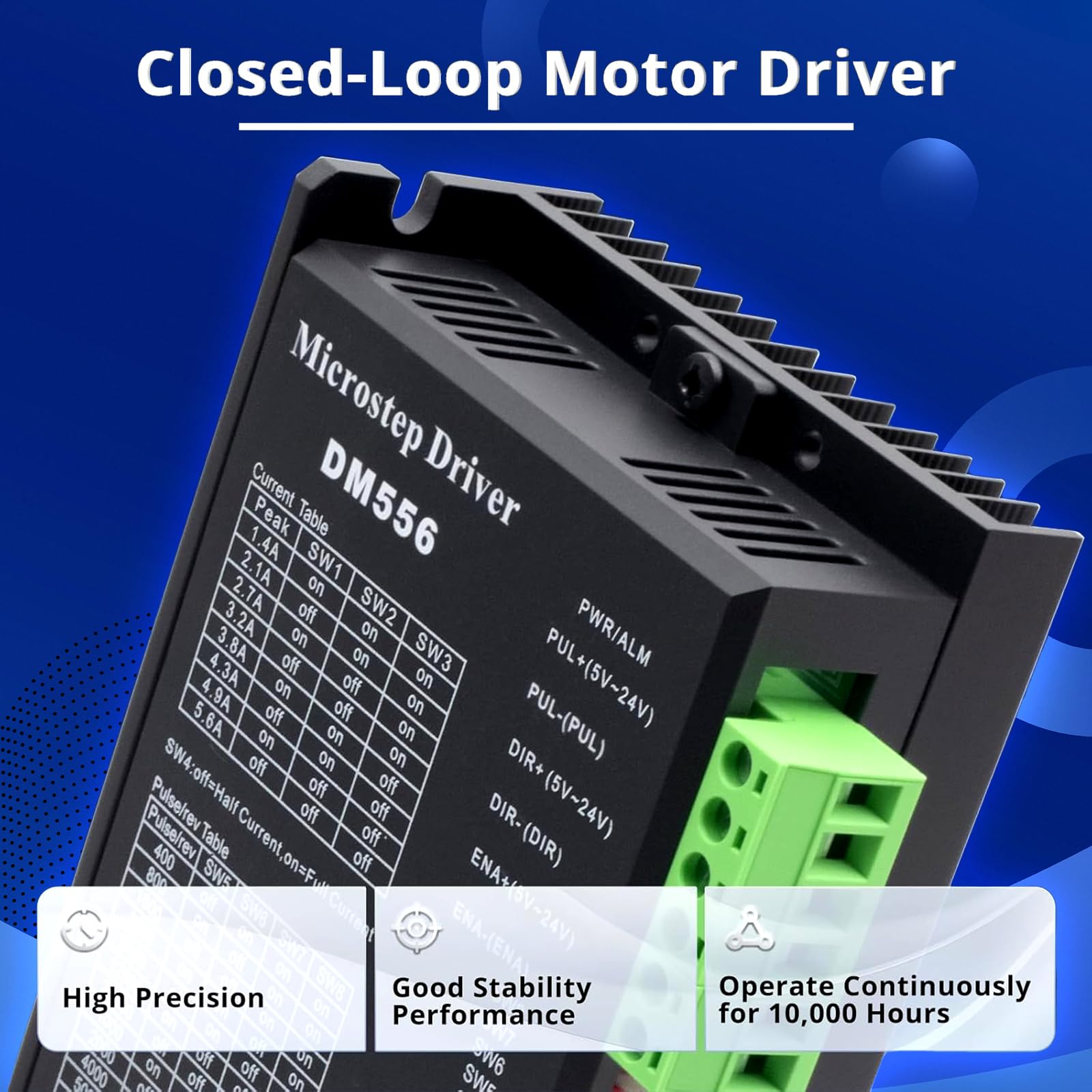 EBYSAICO CNC Digital Stepper Motor Driver DM556 Stepper Motor