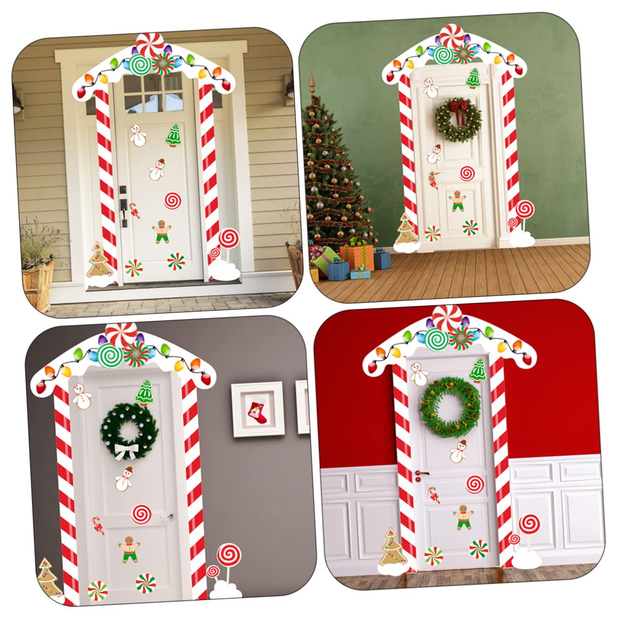 jojofuny 3sätze Weihnachtliche Türdekoration Selbstklebende Sticker Für Festliche Anlässe Für Weihnachtsfeiern Schulpartys Shower Dekorative Und Türverkleidung Vielseitig Einsetzbar
