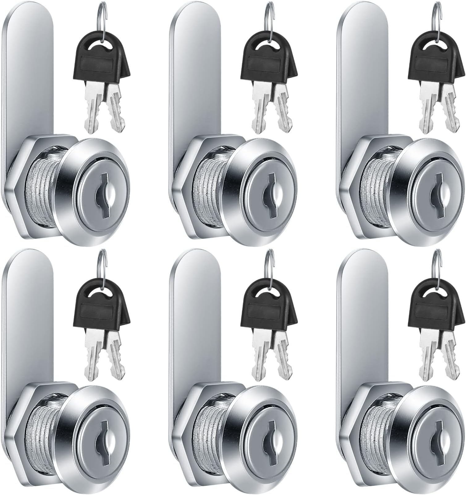 6 Pcs Cabinet Locks, 16 mm Letterbox, Cupboard with Key, Mailbox, Security Drawer for Furniture Door Post Box (6)