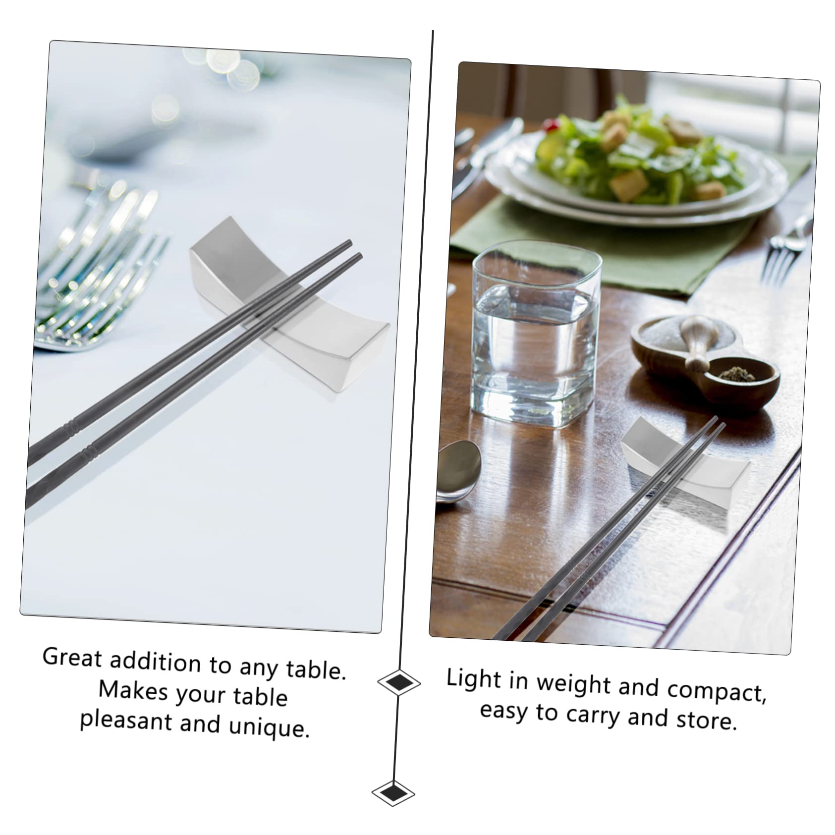Garneck 2pcs Knife and Fork Table Silverware Rest Spoons Organizer Tableware Rest Stand Forks Rack Spoon Forks Spoon Ladle Holder Forks Holder Chinese Chopsticks Rest Stainless Steel