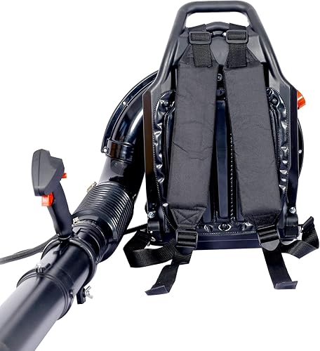 Miniatura 4 de HomVent Soplador de hojas de mochila, soplador de hojas de gas, 63.3 CC de 2 tiempos con motor de 2 tiempos, potente soplador comercial de 750 CFM