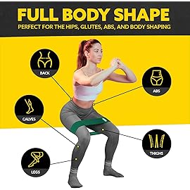 Tribe Lifting Fabric Resistance Bands for Exercise - Hip Bands for Working Out Legs, Glutes, Knees and Thighs for Men and Women - Cloth Circle Booty Bands for Physical Therapy (Green)