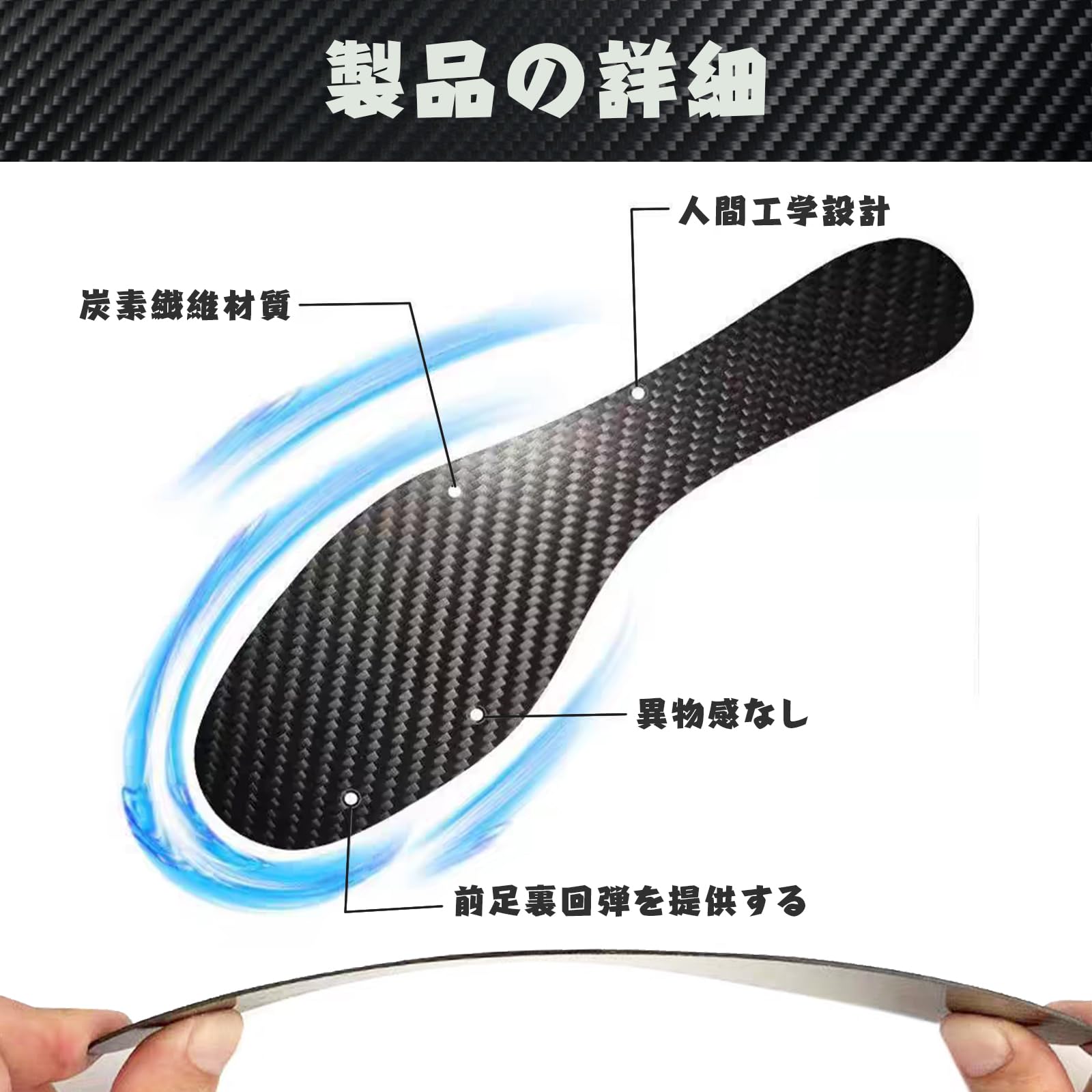 Amazon.co.jp: Smato カーボンインソール カーボンプレート 中敷き