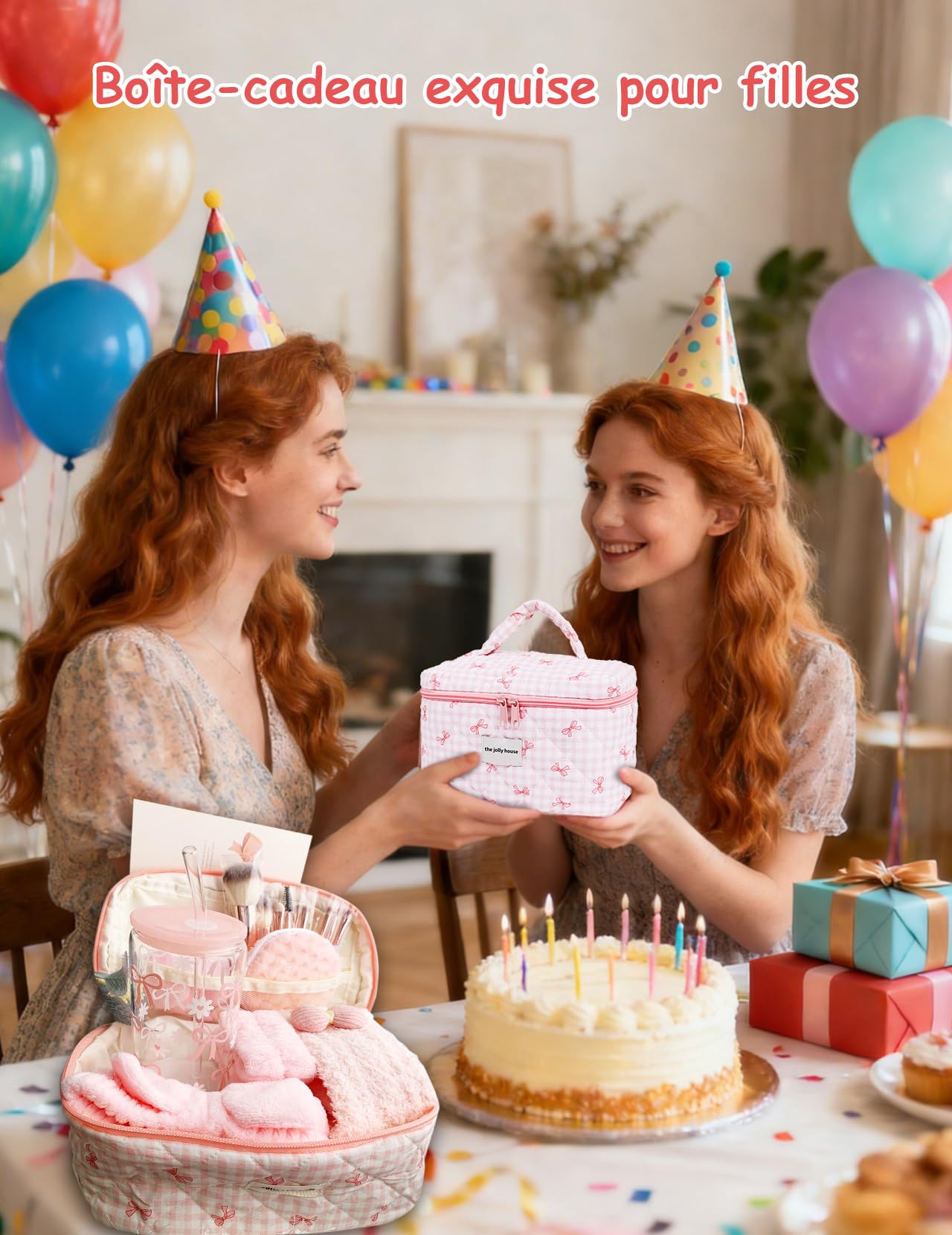 Cadeaux pour Filles 9 10 11 12 13 14 15 16 17 18 Ans, Idées Cadeaux Ensemble Cadeau, Cadeau Fille 9 à 18 Ans, Anniversaire Cadeaux de Saint-Valentin Tasses en Verre de Fille avec Paille et Couvercle