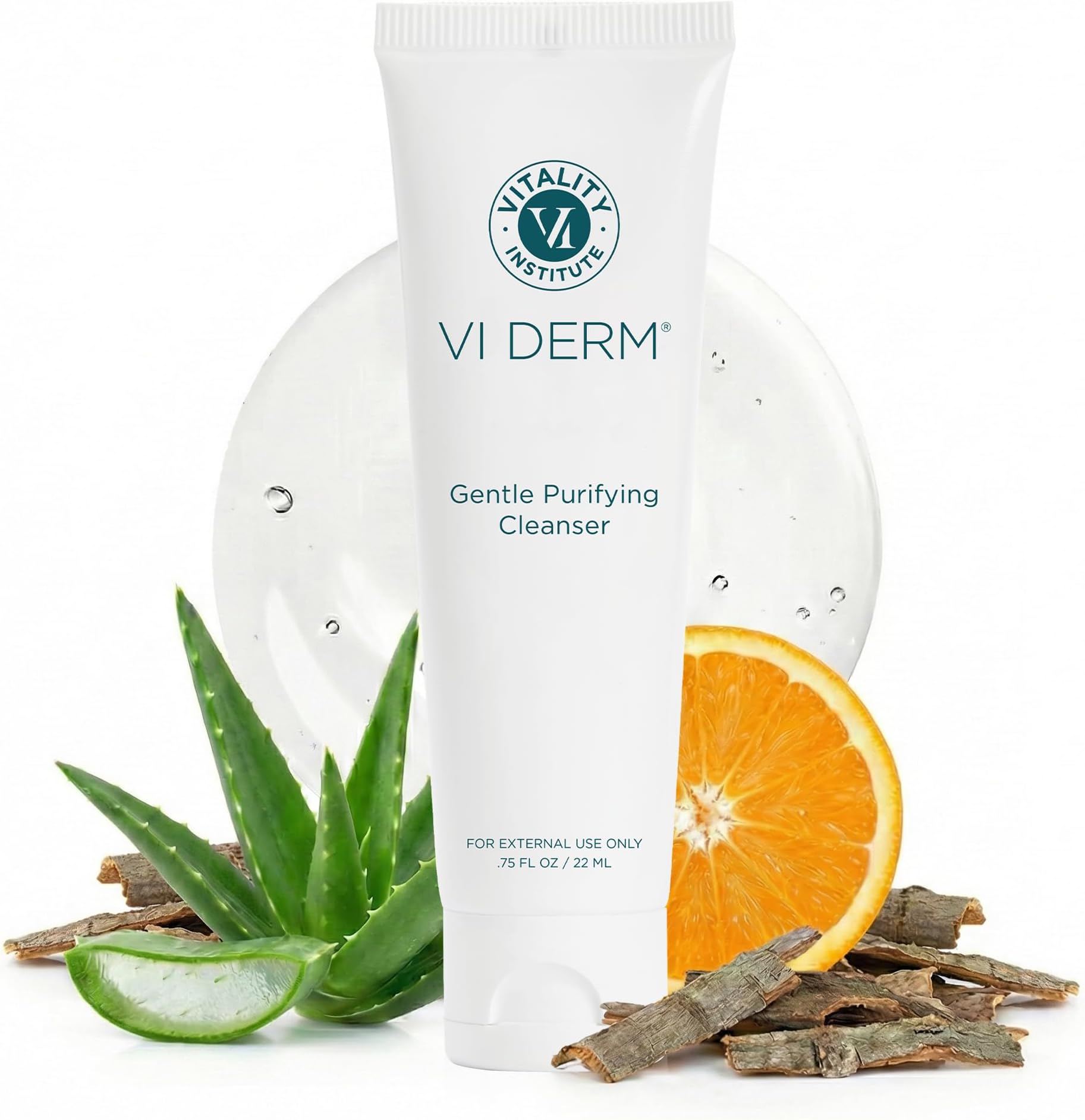 Hydrating Gentle Purifying Cleanser – Face Wash with Aloe Vera, Antioxidants, and Willow Bark, Travel Size Mini Facial Cleanser for Makeup Removal and Sensitive Skin – 0.75 Fl Oz / 22 mL