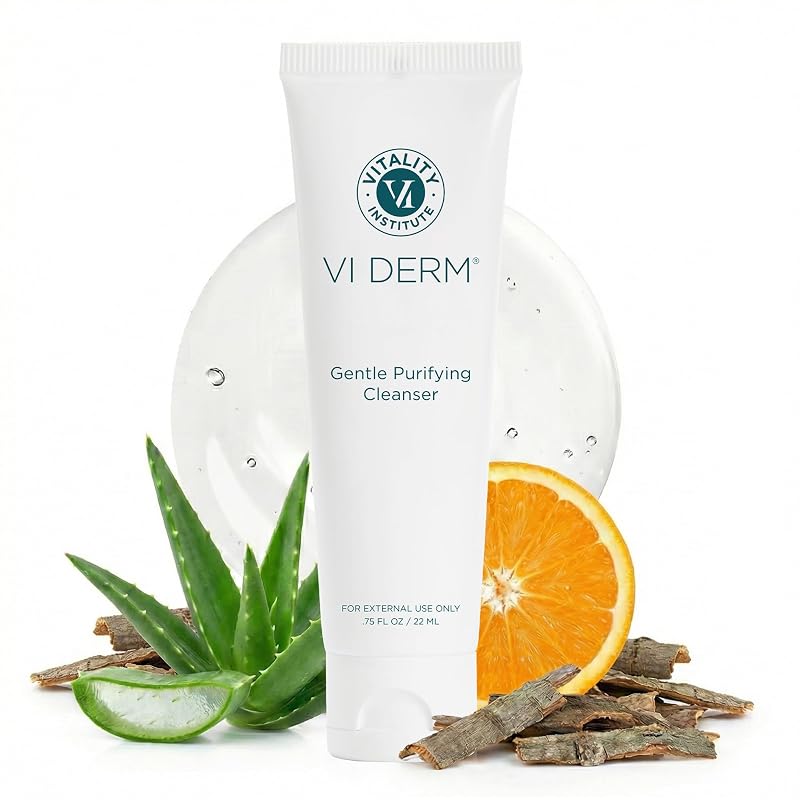 VI DERM Limpador facial com aloe vera, tamanho viagem, 22 mL