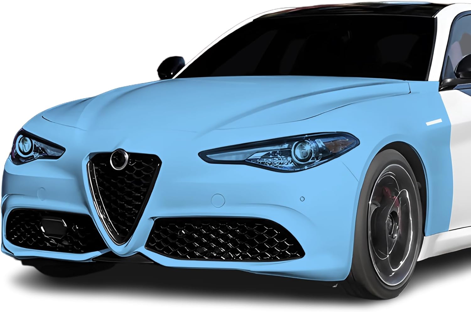 BOGAR TECH DESIGNS for Alfa Romeo Giulia (Sprint/Ti/Veloce/Estrema) 2022+ Front Middle and Front Sides Premium Paint Protection PPF Film Kit Cover, Clear Bra