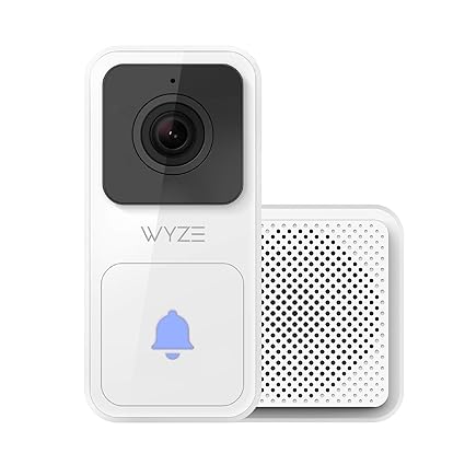 Wyze Video Doorbell (Chime Included), 1080p HD Video, 3:4 Aspect Ratio: 3:4 Head-to-Toe View, 2-Way Audio, Night Vision, Hardwired