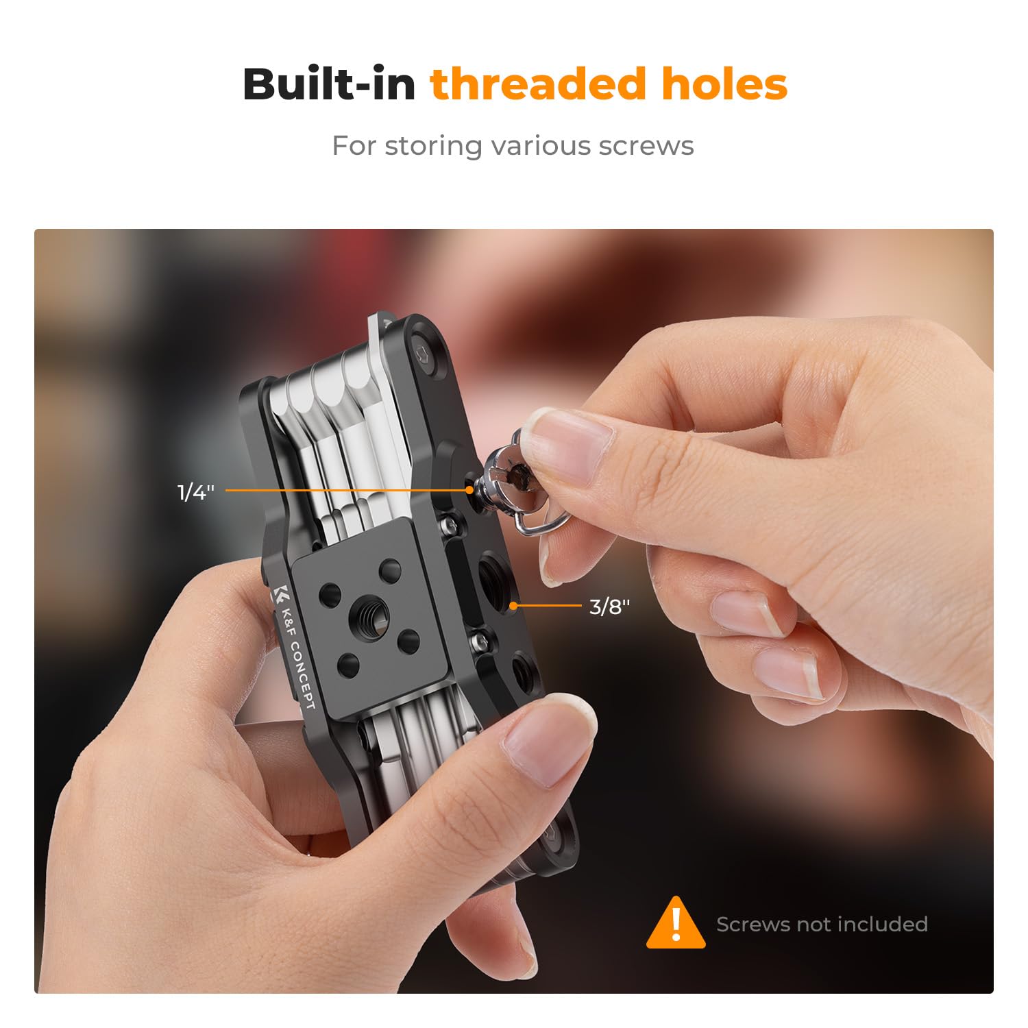 K&F CONCEPT 10-in-1 Camera Multitool Tool with Screwdriver and Spanner, Foldable Tool Set - Image 3