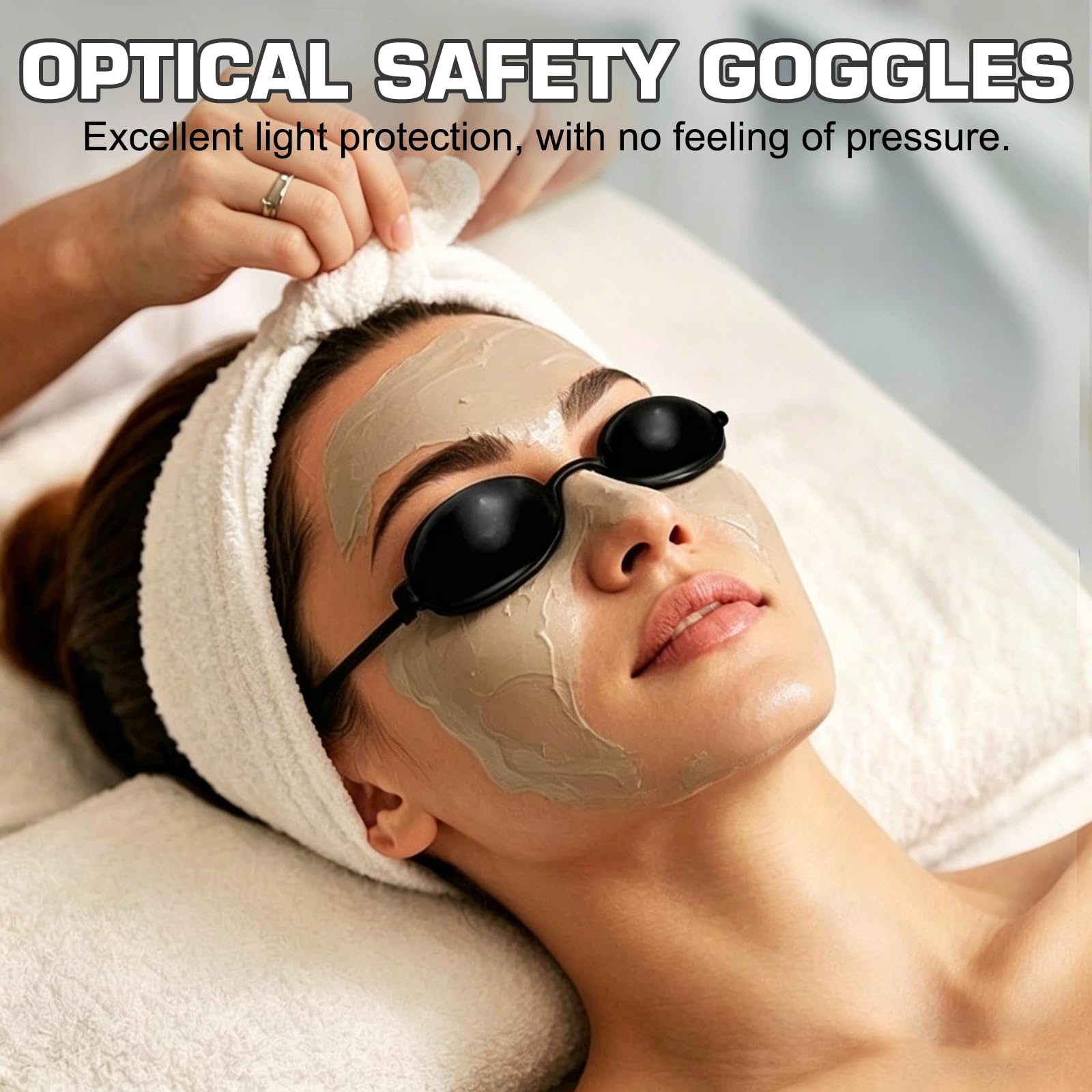 4 Pezzi Occhiali Protettivi Infrarossi, Regolabile Occhiali Luce Pulsata, Occhialini Solarium UV Protezione, Occhialis di Protezione Laser per Trattamenti di Bellezza e Abbronzatura Esterna