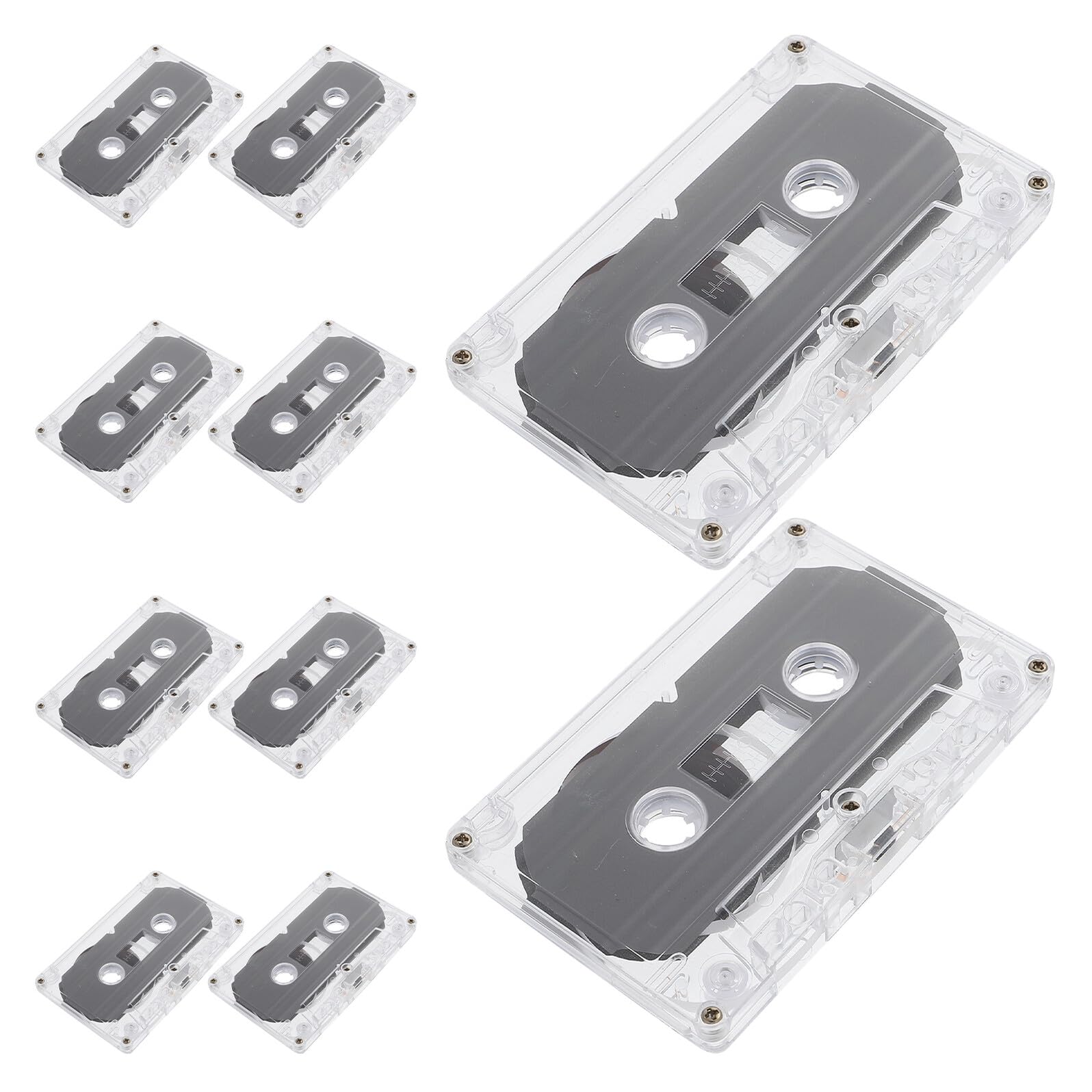 Cintas de casete de 30 minutos con rendimiento de audio estable y carcasa de plástico transparente 8