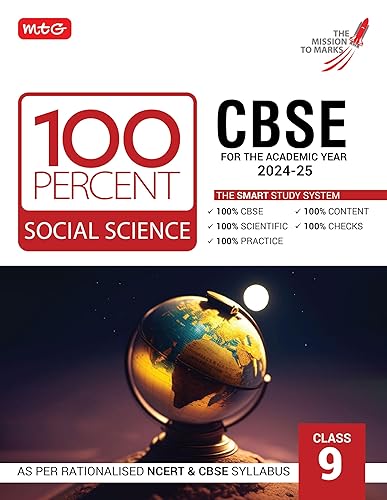 MTG 100 Percent Social-Science For Class 9 CBSE Board Exam 2024-25 | Chapter-Wise Self-evaluation Test, Theory, Diagrams Available All in One Book | As Per Rationalised NCERT &amp; CBSE Syllabus