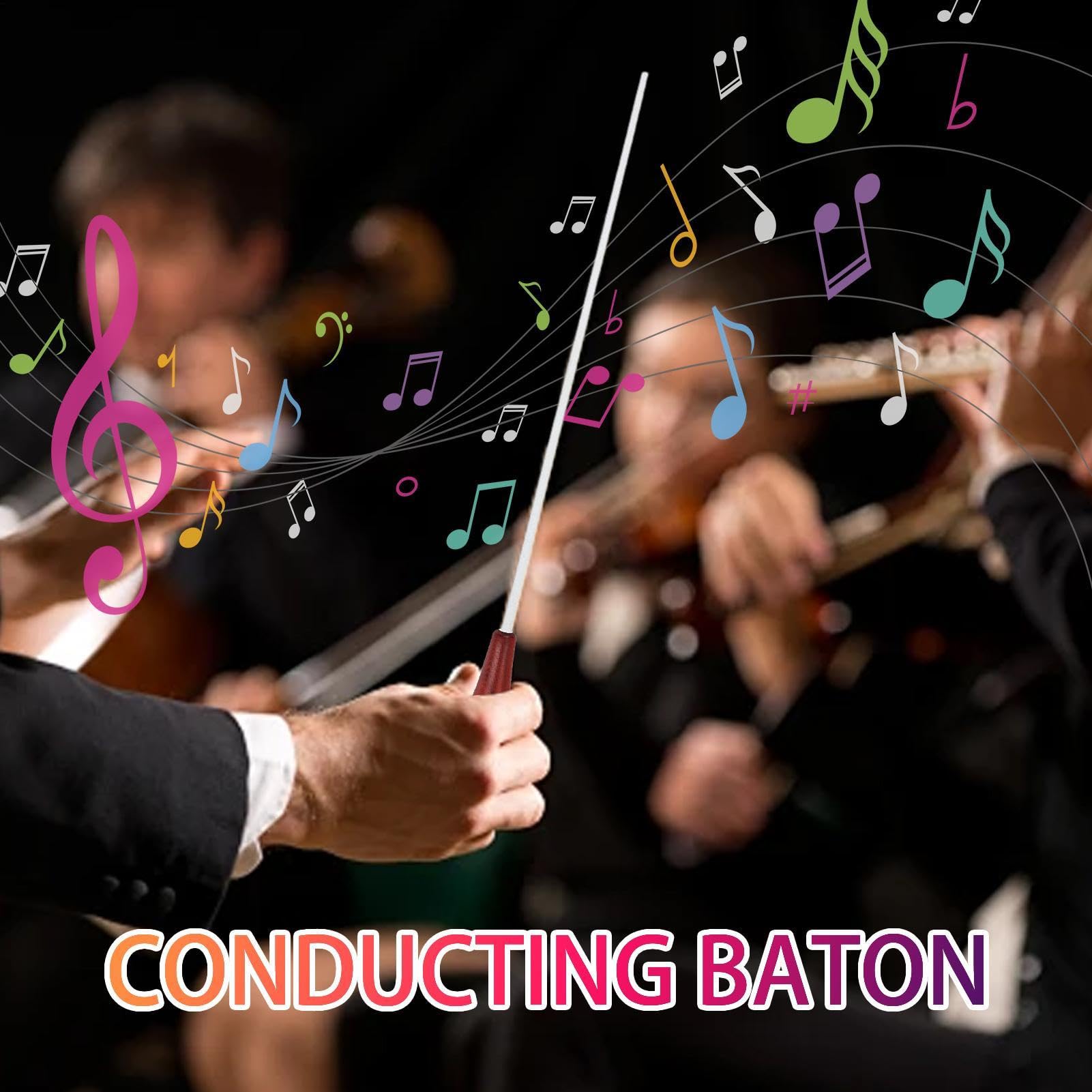 Baguette De Chef D'Orchestre - Manche Bois Ergonomique, Baton Musique Fibre De Verre Professionnel, Direction Orchestrale Robuste Confortable Musiciens | Accessoire Performance Scène Pour Concert Opér