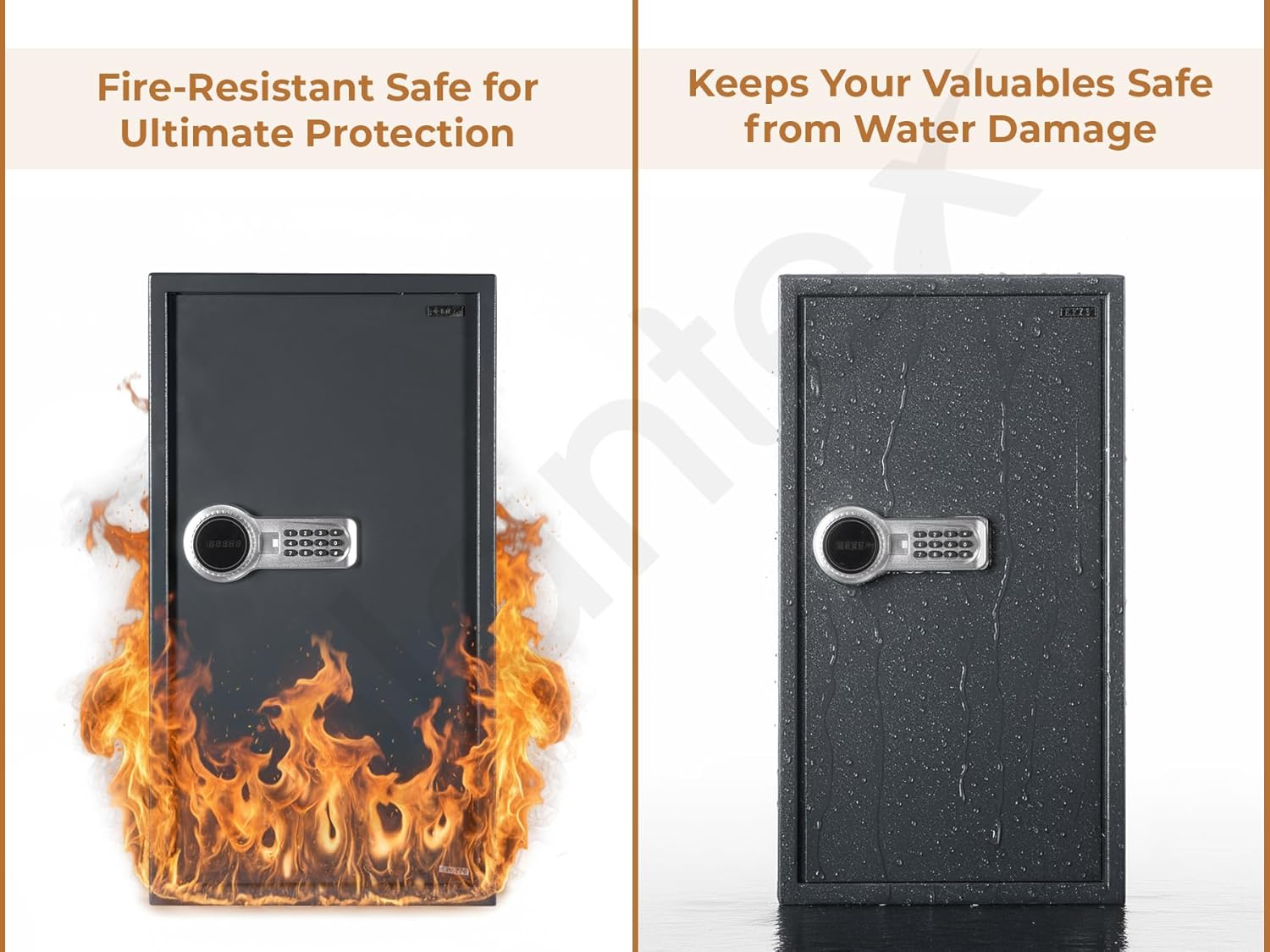 Digital Safe locker Box/108 litre Large Safe Locker for Home/Electronic Safety Locker with Master & User Dual Code Access with Emergency Key/Tijori Box/2 Years Warranty By Plantex (Grey)