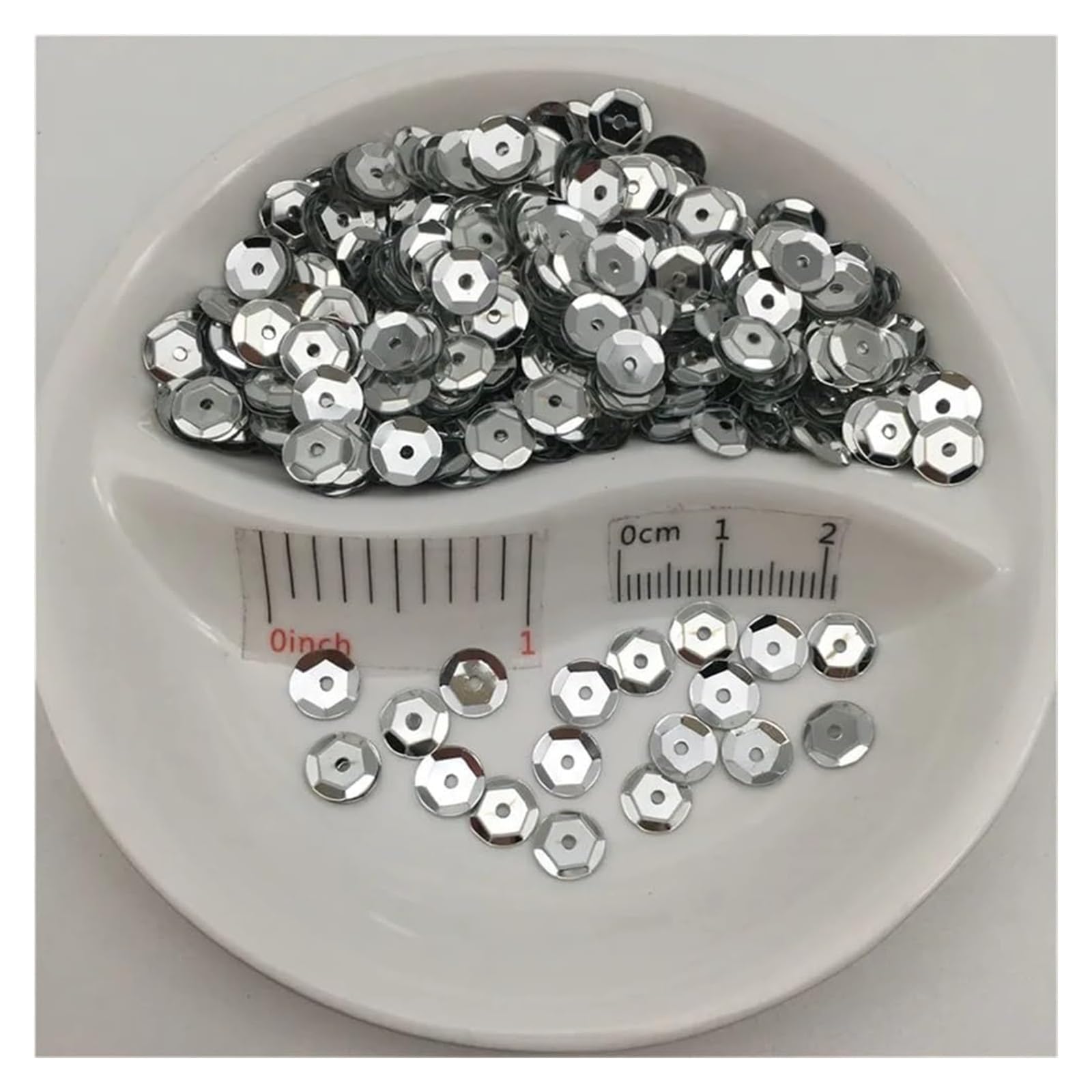 Cekiny, Kubek okrągły do ​​szycia ręcznego wielokolorowy 3-10mm(Light Green,3mm D Cup 10g 2500)