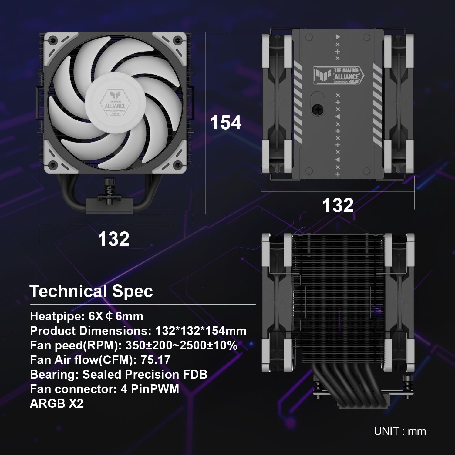 Scythe Mugen 6 CPU Air Cooler, 120mm Single Tower (TUF Black)