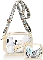 Vista 102 de KETIEE Bolso cruzado transparente, aprobado para estadios, para conciertos, eventos deportivos, festivales